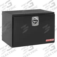 WEATHER GUARD Underbody Truck Box: Underbody Truck Box, Single Drop-Down Door Door, Gloss Black (MPN 538-5-02). Key specifications — Color: Gloss Black; Brand: WEATHER GUARD; Lock Type: Keyed.