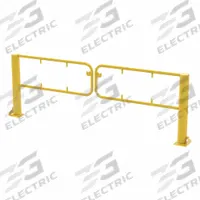 Dock Barricade: Manual Operation, Steel, Powder Coated, Left/Right Swing, Lock Not Included, 1 PR (MPN SDG-9). Key specifications — Material: Steel; Color: Yellow; Finish: Powder Coated; Includes Safety Guard: Safety Guard Not Included; Swing Direction: Left/Right; Brand: VESTIL.