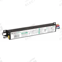 GE LAMPS Fluorescent Ballast: 120 to 277V AC, 2 Lamps Supported, 14 W_21 W Bulb Watt (MPN GE-228-MV-PS-N-MC). Key specifications — Lamp Types Supported: (2) F14T5; Brand: GE LAMPS; Number of Lamps Supported: 2.