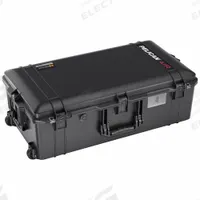 PELICAN Protective Case: 15 1/2 in x 29 5/8 in x 9 3/8 in Inside, Dividers, Black, Mobile, 17 lb Wt (MPN 1615AIRTP). Key specifications — Closure Type: Double Throw; Brand: PELICAN; Carry-On Size: No.