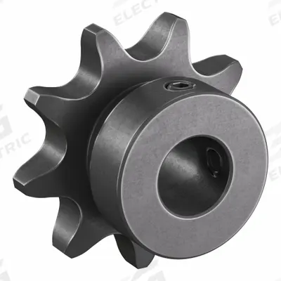 TSUBAKI Single Strand Sprocket: 40, For 1/2 in Chain Pitch, 1/2 in Bore Dia, 9 Teeth - Size 40 Fixed-Bore Roller Chain Sprockets