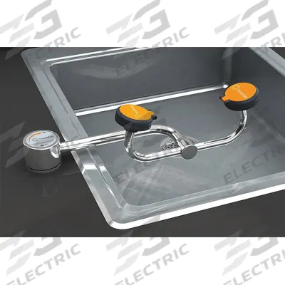 GUARDIAN EQUIPMENT Plumbed Eyewash: Std, Eyes and Face Coverage, Swing Right, Left Side - Counter-Mount Eyewash Stations