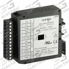 RED LION Serial Converter Module: Selectable Baud Rates, DIN Rail Mounting, 0.98 in Overall Dp (MPN ICM40030). Key specifications — Brand: RED LION; Manufacturer Part Number: ICM40030; Mounting Style: DIN Rail.