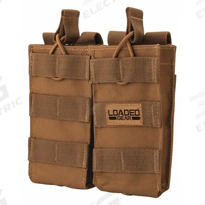 BARSKA Magazine Pouch: Tan, Nylon, 5 1/2 in x 6 3/10 in - Duty Equipment Pouches