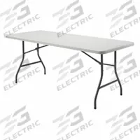 LORELL Folding Table: Rectangle Table Shape, Gray Tabletop, 30 in Dp, 96 in Wd, 29 in, Steel Frame (MPN LLR66654). Key specifications — attr1035217: Gray; attr1035250: Gray; attr1035202: LORELL.