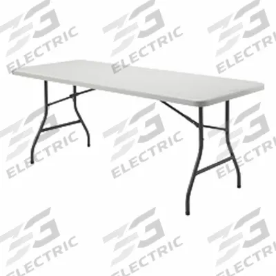 LORELL Folding Table: Rectangle Table Shape, Gray Tabletop, 30 in Dp, 96 in Wd - Standard Folding Tables