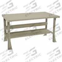 TENNSCO Workbench: Fixed Ht, Steel, 60 in x 36 in, 2,500 lb Overall Load Capacity, Tan (MPN WB-1-3660S/S-60). Key specifications — Brand: TENNSCO.