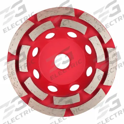 MILWAUKEE Diamond Segment Cup Grinding Wheel: Double Row, 4" Dia, 5/8"-11 Arbor - Double-Row Diamond Segment Cup Grinding Wheels