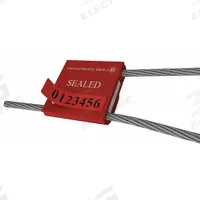 UNIVERSEAL Cable Seals: Red, Steel, 12 in Cable Lg, 1/8 in Cable Dia, Sequential, 50 PK (MPN F325M-2-APEEL RED50). Key specifications — Brand: UNIVERSEAL; Marking Color: White; Marking Included: Numbers and Barcode; Marking Message: Sealed; Marking Numbering: Sequential.
