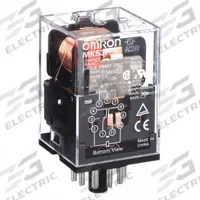 OMRON General Purpose Relay: Socket Mounted, 10 A Current Rating, 24V AC, 3PDT, 11 Pins/Terminals (MPN MKS3P5AC24). Key specifications — Brand: OMRON; Base Type: Octal; Mounting Style: Plug-In; Pin Shape: Round; Electrical Connection: Plug-In; Manufacturer Part Number: MKS3P5AC24; Operating Current: 7 A at 250V AC (Inductive Load); Series: MK-S Series.