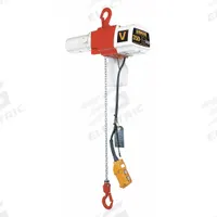 HARRINGTON Electric Chain Hoist: H2 - Light Duty, 120V AC, Hook Mounted - No Trolley, 13 in Headroom (MPN ED350V-20). Key specifications — Brand: HARRINGTON; Includes: Pendant; Operating Voltage: 120V AC; Headroom Clearance: 28 in - 30 in.