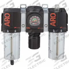 ARO Filter/Regulator/Lubricator: 3/8 in NPT, 99 cfm, 250 psi Max Op Pressure, 5 micron, 2000 Series (MPN C38331-810). Key specifications — attr109588: 2000; attr109524: ARO.