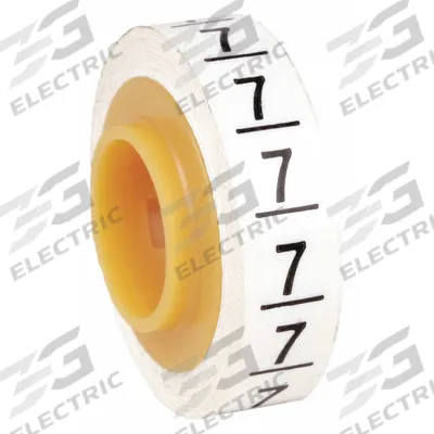 3M Wire Marker Tape Refill: 7, Black on White, 576 Labels, Polyester Film - Wire Marker Dispenser Replacement Rolls