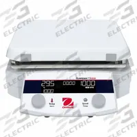 OHAUS Hot Plate Stirrer: US Std Plug Type, 1 Positions, 10 in Plate Wd, 10 in Plate Lg, Rectangular (MPN e-G52HS10C 100-120V). Key specifications — attr1025312: OHAUS; attr1025316: Digital; attr1025320: Yes; attr1025333: Ceramic Coated Aluminum; attr1025337: Hot Plate Stirrer; attr1029342: Hot Plate Stirrer; attr1029343: Yes; attr1071280: 100-120V AC.