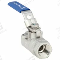 APPROVED VENDOR Manual Two-Way Ball Valve: 1/2 in, 316 Stainless Steel, Straight Valve Body, PTFE (MPN 06Q221N06012). Key specifications — Brand: APPROVED VENDOR; Handle: Locking Lever.
