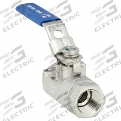 APPROVED VENDOR Manual Two-Way Ball Valve: 1/2 in, 316 Stainless Steel, Straight Valve Body, PTFE (MPN 06Q221N06012). Key specifications — Brand: APPROVED VENDOR; Handle: Locking Lever.