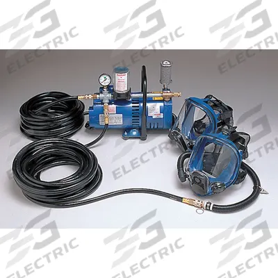 ALLEGRO Supplied Air Pump Package: 100 ft Hose Lg, 3/4 hp Pump Horsepower, Full Face Mask - Allegro Complete SAR Systems