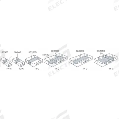 FLAMBEAU Bin Divider: 1 1/4 in Overall Wd, 2 in Overall Lg - Dividers for Conductive Plastic Drawer Cabinets
