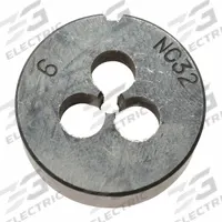 WESTWARD Alloy Steel Die, 6-32 UNC: CCT1060-105, Die