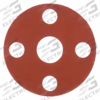 Full Face Flange Gasket: Class 150, SBR, For 1 1/2 in Pipe, 1/16 in Thick, Red, 4 Bolt Holes (MPN BULK-FG-107). Key specifications — Brand: APPROVED VENDOR.