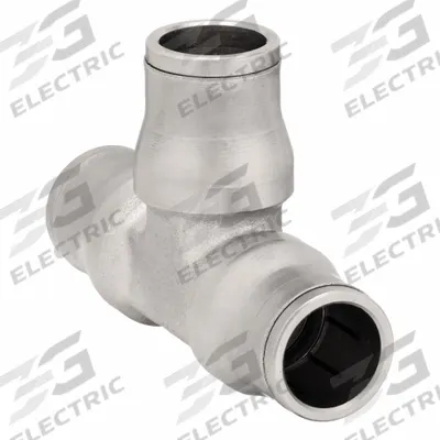 LEGRIS Push-Fit Tee Fitting: 14 mm OD x 14 mm OD x 14 mm OD Size, Brass, 68 mm Overall Lg - Nickel-Plated Brass Tube Fittings