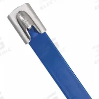 PANDUIT Cable Tie: 14 1/2 in Nominal Lg, 4 in Nominal Max. Bundle Dia., 0.31 in Wd, Blue, 50 PK (MPN MLTFC4H-LP316BU). Key specifications — Brand: PANDUIT; Locking Style: Ball Lock; Color: Blue.