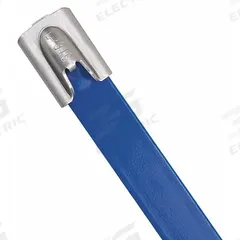 PANDUIT Cable Tie: 14 1/2 in Nominal Lg, 4 in Nominal Max. Bundle Dia., 0.31 in Wd, Blue, 50 PK (MPN MLTFC4H-LP316BU). Key specifications — Brand: PANDUIT; Locking Style: Ball Lock; Color: Blue.
