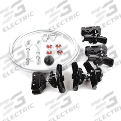 DAYTON Festoon System Kit: Wire Rope, 20 ft – 20 ft, 32 ft Min Cable/Hose Required, Round (MPN 33N211). Key specifications — Brand: DAYTON; Compatible Cable Type: Round; Included Components: Wire Rope Clips; Track Type: Wire Rope.