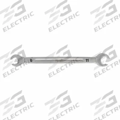 MILWAUKEE Flare Nut Wrench: Chrome Vanadium Steel, Chrome - Metric, Double End, Standard-Head, 6-Point, Flare Nut Wrenches