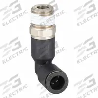 LEGRIS Push-Fit Elbow Fitting: 5/32 in OD x 1/8 in Pipe Size, Push-to-Connect x MNPT, Black, 10 PK (MPN 3129 04 11). Key specifications — Brand: LEGRIS.