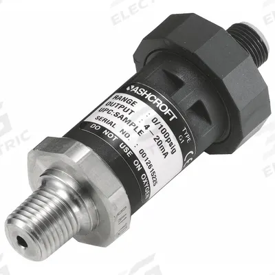 ASHCROFT Pressure Transmitter: 0 psi to 7,500 psi, 4 to 20mA DC, 4-Pin M12 Connector - Pressure Transmitters with 4-Pin M12 Connector