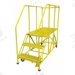 COTTERMAN Work Platform: 2.5 ft Platform Ht - Max, 36 in x 60 in, Steel, 800 lb Load Capacity (MPN 3WP3660RA3B4B8AC2P6). Key specifications — Folding: Not Foldable; Mobility: Rolling; Components Included: Rubber Foot Pads; Use Location: Indoor; Brand: COTTERMAN; Color: Yellow; Height Adjustability: Fixed Height; Includes Handrails: Handrails Not Included.