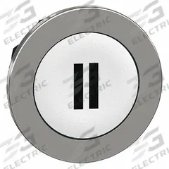 SCHNEIDER ELECTRIC Push Button Head: 30 mm Panel Size, Non-Illuminated, Metallic, II, White (MPN ZB4FA136). Key specifications — Manufacturer Part Number: ZB4FA136; Compatible Operator Illumination: Non-Illuminated; Compatible with Series: XB4; Head Attachment Type: Screw-On; Head Material: Metal; Brand: SCHNEIDER; Legend: II.