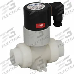 HAYWARD Solenoid Valve: 2-Way, Normally Closed, 1/2 in Pipe Size, 120V AC, Inline Single, PVDF Body (MPN SV50050TV). Key specifications — Pipe Size: 1/2 in; Voltage: 120V AC; Brand: HAYWARD; Coil Enclosure: Without Junction Box.