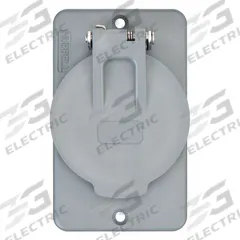 HUBBELL WIRING DEVICE-KELLEMS Weatherproof Cover: Portable Outlet Box Cover, Single Receptacles, 3R (MPN HBL3058). Key specifications — Color: Gray; Brand: HUBBELL WIRING DEVICE-KELLEMS.