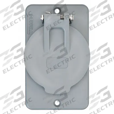 HUBBELL WIRING DEVICE-KELLEMS Weatherproof Cover: Portable Outlet Box Cover, Single Receptacles - Portable Power Outlet Box Covers