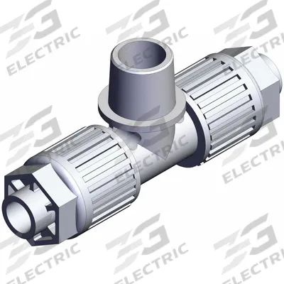 SMC High Purity Fitting: 3/8 in OD x 3/8 in OD x 1/8 in Pipe Size - PFA Compression Tube Fittings