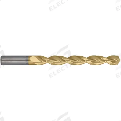 CLEVELAND Jobber Length Drill Bit: 4.5 mm, 135° Split Point, TiN-Coated Cobalt - Cobalt Jobber-Length Drill Bits for Deep Hole-Drilling
