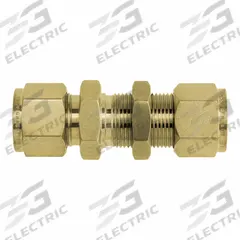 BRENNAN INDUSTRIES Compression Fitting Union: 5/16 in OD x 5/16 in OD Size, Tube x Tube, Brass (MPN N2700-LN-05-05-B). Key specifications — Compatible Fitting Brands: Swagelok; Brand: BRENNAN INDUSTRIES; Series: N2700-LN.