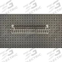 CAMBRO Small Shelf/Lid Holder: 3 in Ht, 8 1/8 in Dp, 14 3/4 in Lg, Silver, Mounting Screws (MPN EWSACC9000). Key specifications — Color: Silver; Includes: Mounting Screws; Series: Elevation; Product Type: Small Shelf/Lid Holder.
