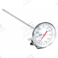 APPROVED VENDOR Dial Pocket Thermometer: 50°F to 550°F, +/- 2°F, 8 in Stem Lg, Fahrenheit (MPN 23NU27). Key specifications — Accuracy: +/- 2°F; Brand: APPROVED VENDOR; Temperature Units: Fahrenheit.