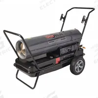 DYNA-GLO Portable Oil and Kerosene Torpedo Heater: Wheeled Mounted, 5,200 sq ft Heating Area (MPN KFA220DGD). Key specifications — Key Features: Built-In Air Pressure Gauge; Portability: Wheeled Mounted; Brand: DYNA-GLO; Tank Capacity/Hours on One Filling: 13 gal/8 hr; Overall Dimensions - H x L x D: 33-1/2 in x 47-7/16 in x 47-7/16 in.