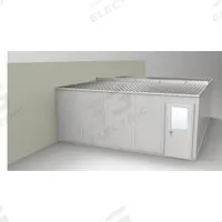 PORTA-FAB Modular In-Plant Office: 24 ft x 20 ft x 8 ft, 3 Walls, Vinyl-Covered Drywall, Gray (MPN GV2024G-3). Key specifications — Brand: PORTA-FAB; Sound Transmission Coefficient: STC 31; Frame Material: Steel.