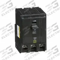 SQUARE D Miniature Circuit Breaker: 90 A, 120/240V AC, Three Phase, 10kA at 120/240V AC, 3 Poles (MPN QO390). Key specifications — Phase: Three; Amps: 90 A; AC Voltage Rating: 120/240V AC; Max. AIR Rating: 10kA at 120/240V AC; For Use With: QO Load Centers and NQ Panelboards; Brand: SQUARE D.