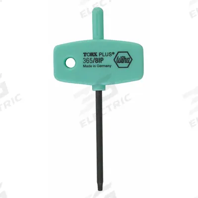 WIHA Torx Key: 1 Tips, Torx Plus, Std End, IP8 Tip Size, Short, Alloy Steel - Rapid-Twist Torx & Torx Plus Keys