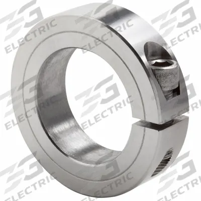 CLIMAX METAL PRODUCTS Shaft Collar: 1-Piece, Inch, Round, Clamp-On, 2 1/4 in Bore Dia - Stainless Steel Shaft Collars