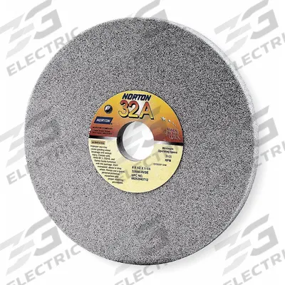 NORTON Straight Grinding Wheel: Type 1, 7" x 1/4" x 1 1/4", 32A60-JVBE - Grinding Wheels for Moderate-to-Heavy Grinding of Tool Steels