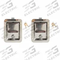 BUYERS PRODUCTS Paddle Latch: Latch Assembly, Trailers/Truck Boxes/Vehicle Storage Drawers, 2 PK (MPN L38852). Key specifications — Type: Latch Assembly; Compatible with Product Type: Vehicle Storage Drawers; Includes: Keys; Material: Stainless Steel; Color: Silver; Brand: BUYERS PRODUCTS.