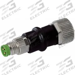 MURRELEKTRONIK Circular Connector: M8 3-Pole Male x M12 3-Pole Female, A, IP67, 4 A Nominal Current (MPN 7000-88521-0000000). Key specifications — Brand: MURRELEKTRONIK; Application: M8 3-Pole Distribution Box; Coding: A; Connector Orientation: Straight; Housing Material: Zinc Die-Cast; IP Rating: IP67; Nominal Voltage: 50V AC/60V DC; Adapter Pole Configuration: M8 3-Pole Male x M12 3-Pole Female.