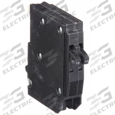 SQUARE D Miniature Circuit Breaker: 15 A, 120/240V AC, Single Phase, 10kA at 120/240V AC - QOT Series, Plug-In Square D Miniature Circuit Breakers